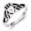 QR956-6 Celtic Sterling Silver Antiqued Claddagh Ring