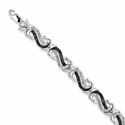 QDX1233 White Night Sterling Silver Diamond Bracelet