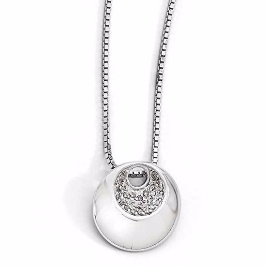 QW277-18 White Ice SS White Ice .09ct. Diamond Necklace