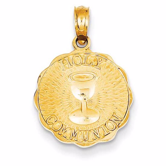 C4415 Confirmation/Communion 14K Holy Communion Disc Pendant