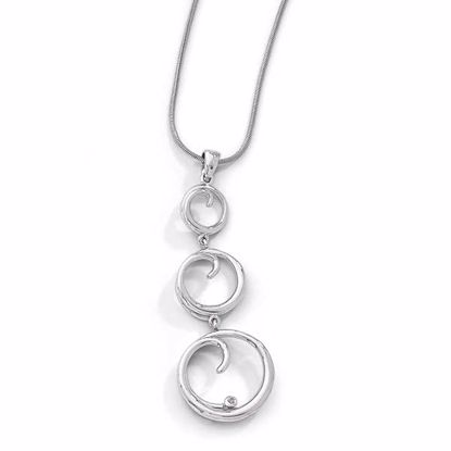 QW266-18 White Ice SS White Ice .02ct. Diamond Necklace