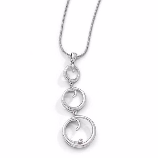QW266-18 White Ice SS White Ice .02ct. Diamond Necklace