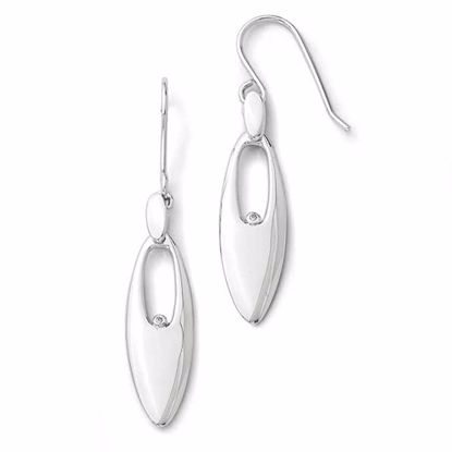 QW247 White Ice SS White Ice .01ct. Diamond Earrings