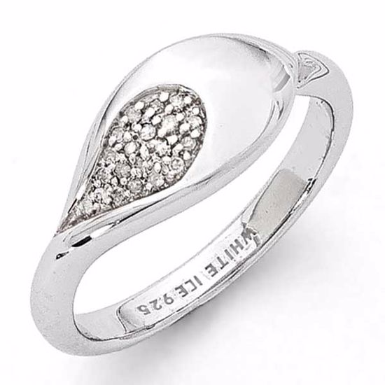 QW288-6 White Ice SS White Ice .07ct. Diamond Ring