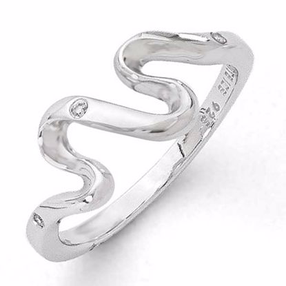 QW287-7 White Ice SS White Ice .01ct. Diamond Ring