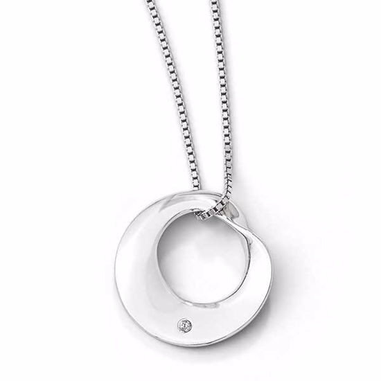 QW319-18 White Ice SS White Ice Diamond Necklace