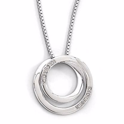QW261-18 White Ice SS White Ice .02ct. Diamond Necklace