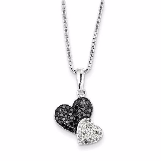 QP3759 White Night Sterling Silver Diamond Pendant