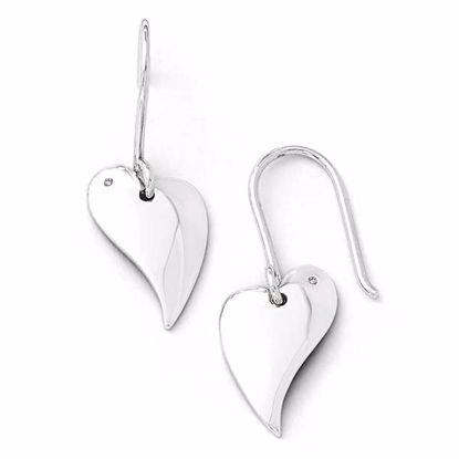 QW245 White Ice SS White Ice .01ct. Diamond Heart Earrings