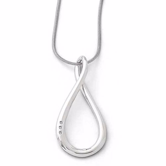 QW269-18 White Ice SS White Ice .015ct. Diamond Necklace