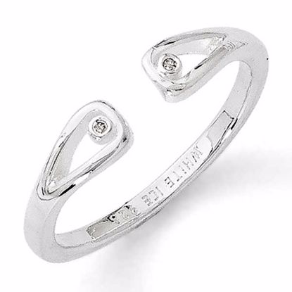 QW286-7 White Ice SS White Ice .01ct. Diamond Ring