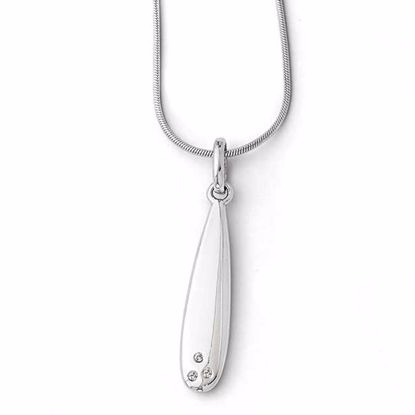 QW279-18 White Ice SS White Ice .03ct. Diamond Necklace