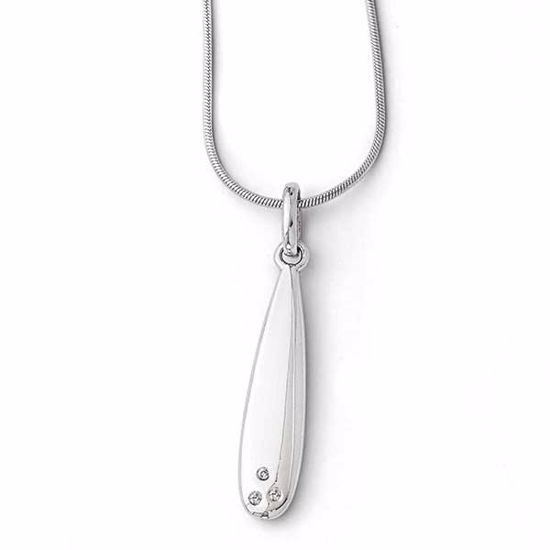 QW279-18 White Ice SS White Ice .03ct. Diamond Necklace
