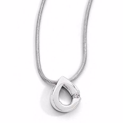 QW213-18 White Ice SS White Ice .02ct. Diamond Necklace
