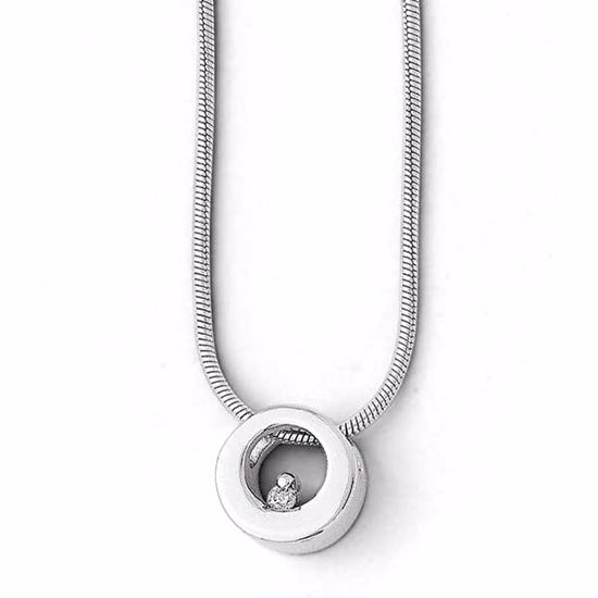 QW309-18 White Ice SS White Ice Diamond Necklace