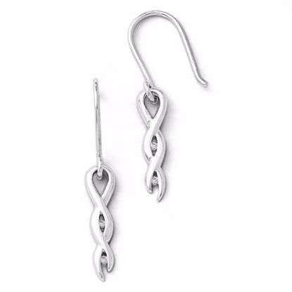 QW241 White Ice SS White Ice .04ct. Diamond Twist Earrings