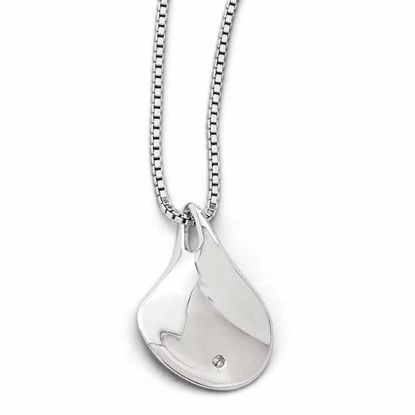 QW262-18 White Ice SS White Ice .01ct. Diamond Necklace