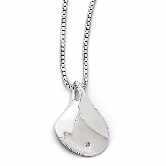 QW262-18 White Ice SS White Ice .01ct. Diamond Necklace