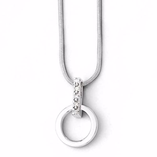 QW201-18 White Ice SS White Ice .05ct. Diamond Necklace