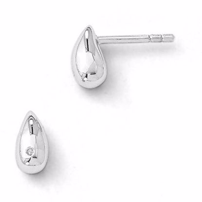 QW240 White Ice SS White Ice .01ct. Diamond Earrings