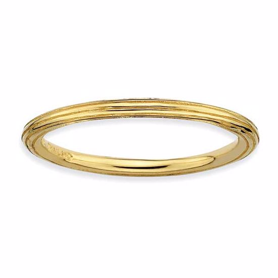 QSK182-5 Confirmation/Communion Sterling Silver Stackable Expressions Gold-plated Step-down Ring