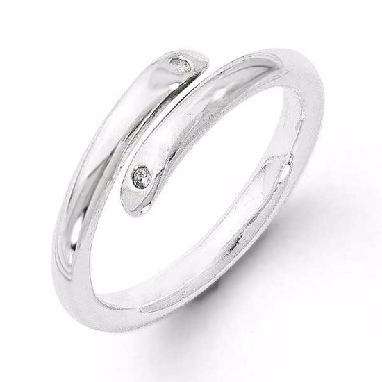 QW229-8 White Ice SS White Ice .02ct. Diamond Ring
