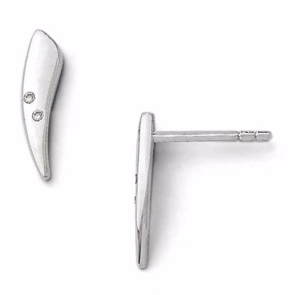 QW198 White Ice SS White Ice .02ct. Diamond Earrings