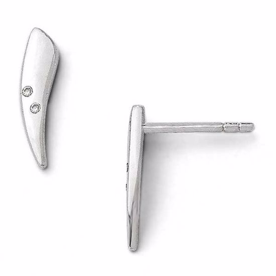 QW198 White Ice SS White Ice .02ct. Diamond Earrings