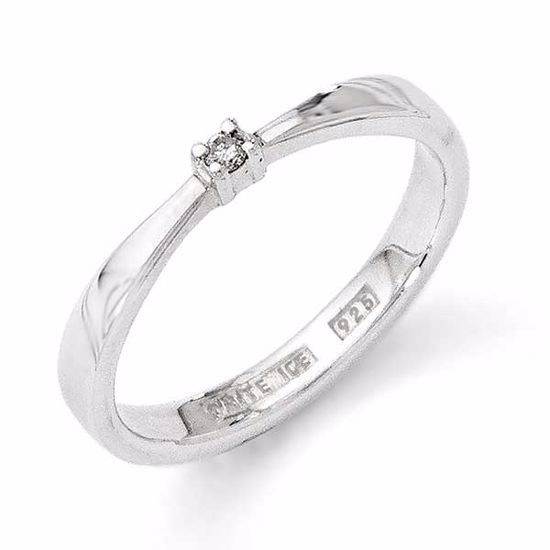 QW165-6 White Ice SS White Ice .03ct. Diamond Ring