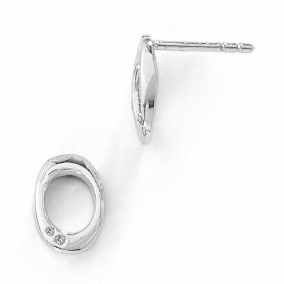 QW257 White Ice SS White Ice .015ct. Diamond Earrings