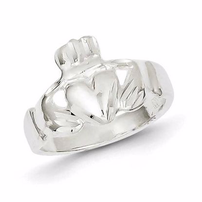 QR231-7 Celtic Sterling Silver Claddagh Ring