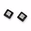 QE7842 Closeouts Sterling Silver Black and White Diamond Square Post Earrings
