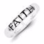 QR2692-6 Confirmation/Communion Sterling Silver Antiqued & Polished Faith Ring
