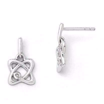 QW333 White Ice SS White Ice Oval Diamond Post Earrings