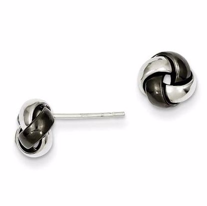 QE10930 Nightfall Sterling Silver Knot Post Earrings