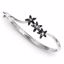 QDX1234 Closeouts Sterling Silver Black & White Diamond Bangle