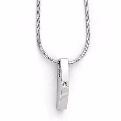 QW184-18 White Ice SS White Ice .01ct. Diamond Necklace