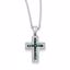 QP3733 White Night Sterling Silver Blue & White Diamond Pendant Necklace