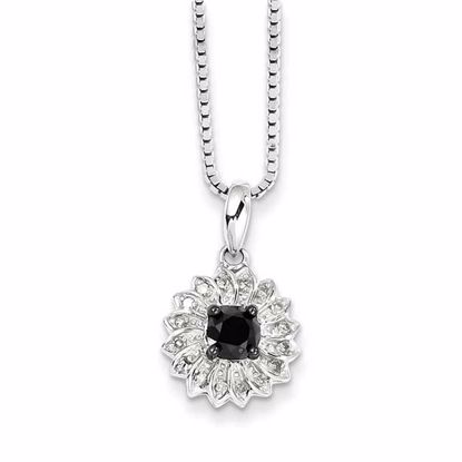 QP3784 White Night Sterling Silver Diamond Pendant