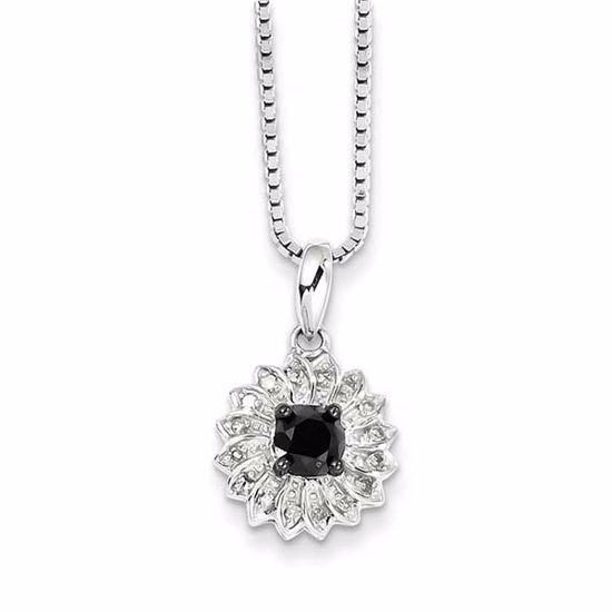 QP3784 White Night Sterling Silver Diamond Pendant
