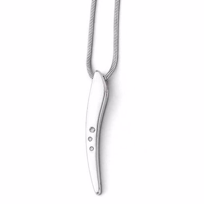 QW197-18 White Ice SS White Ice .02ct. Diamond Necklace