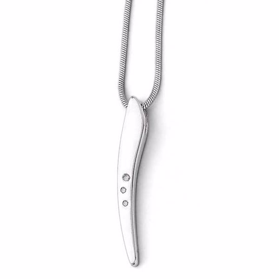 QW197-18 White Ice SS White Ice .02ct. Diamond Necklace