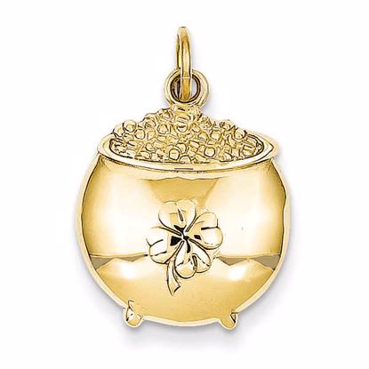 D3440 Celtic 14k Pot of Gold Charm