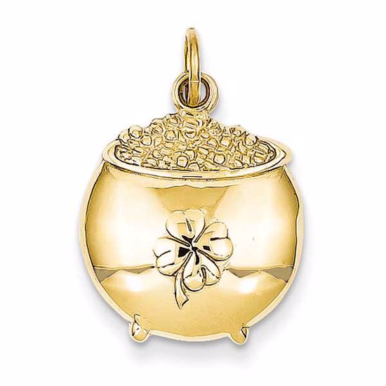D3440 Celtic 14k Pot of Gold Charm