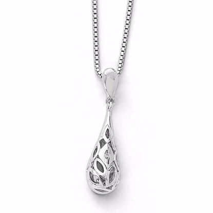 QW314-18 White Ice SS White Ice Diamond Necklace