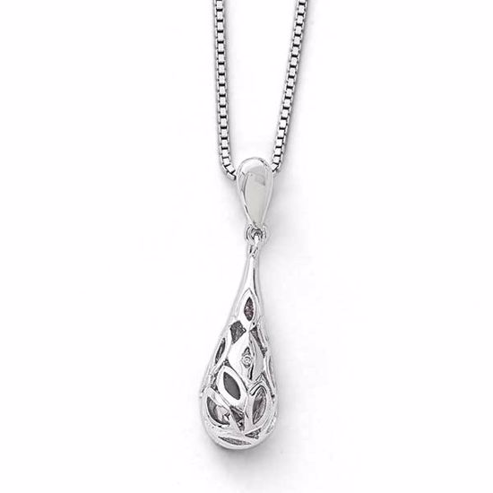 QW314-18 White Ice SS White Ice Diamond Necklace