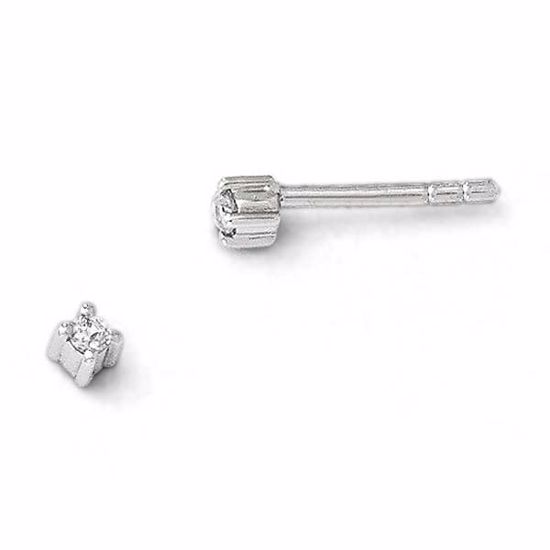 QW163 White Ice SS White Ice .06ct. Diamond Earrings