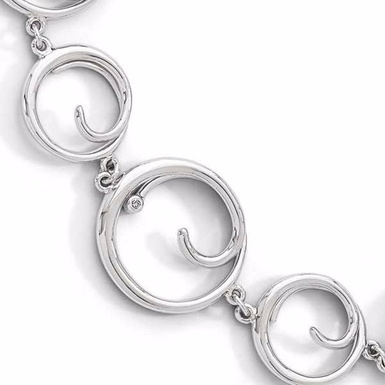 QW236-7 White Ice SS White Ice .03ct. Diamond Bracelet