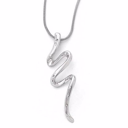 QW272-18 White Ice SS White Ice .025ct. Diamond Necklace
