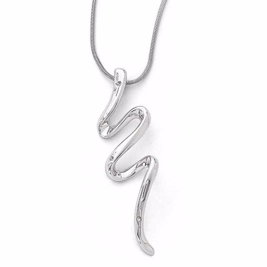 QW272-18 White Ice SS White Ice .025ct. Diamond Necklace